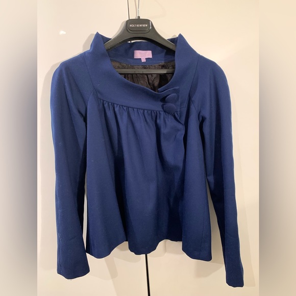 Lacey Parker blue wool short jacket. Extra small. - Picture 2 of 9